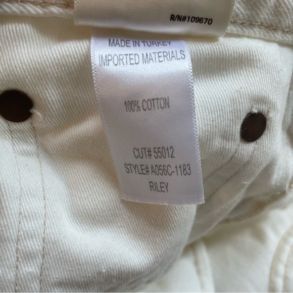 Agolde High Waisted Straight Leg White Denim with Button Fly Size 27 - Picture 6 of 11